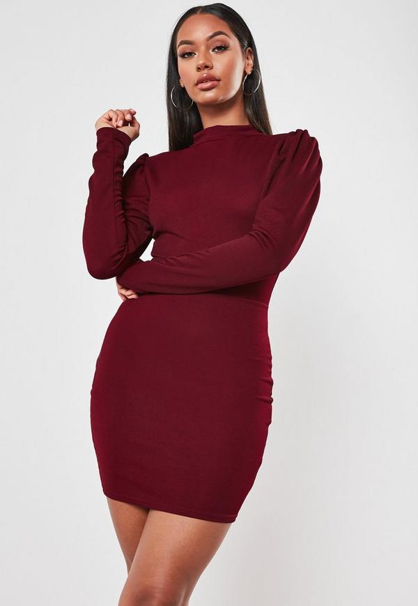 Burgundy Mini Dress | DressedUpGirl.com