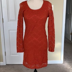 Orange Lace Dress | DressedUpGirl.com