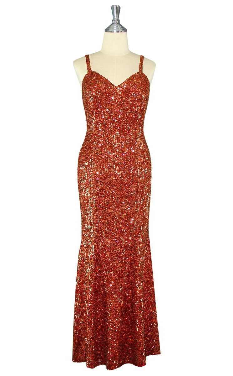 Orange Sequin Dress | DressedUpGirl.com