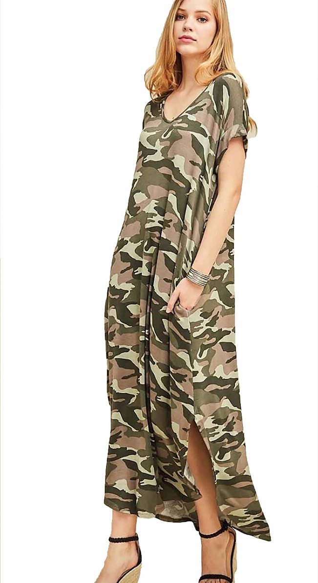 Camouflage Maxi Dress | DressedUpGirl.com