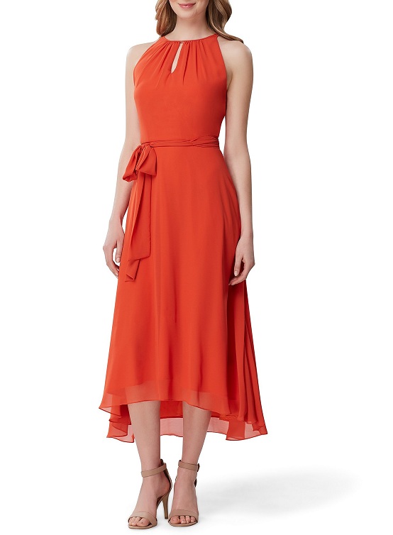 Orange Chiffon Dress | DressedUpGirl.com