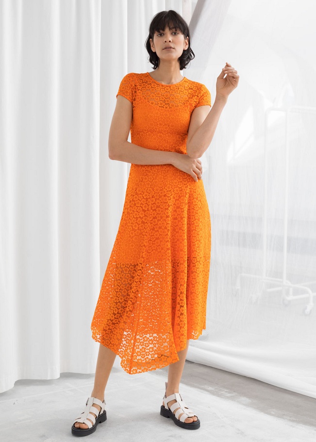 Orange Lace Dress | DressedUpGirl.com