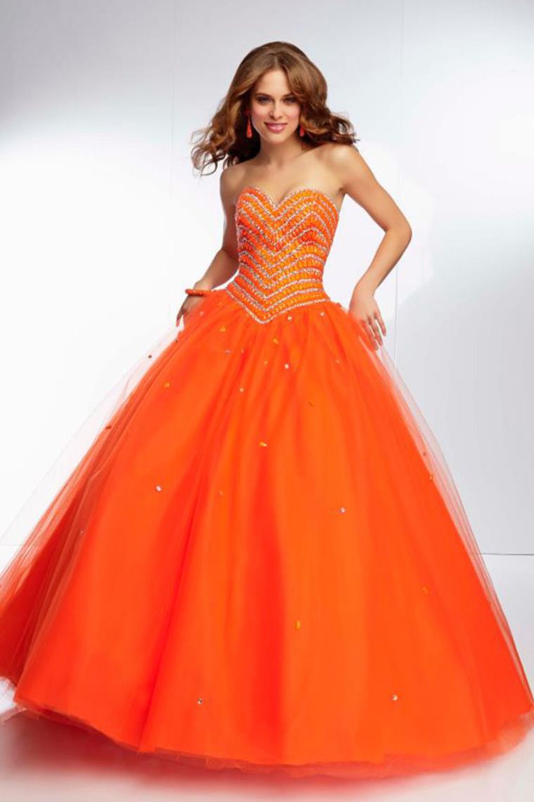 orange 15 dress