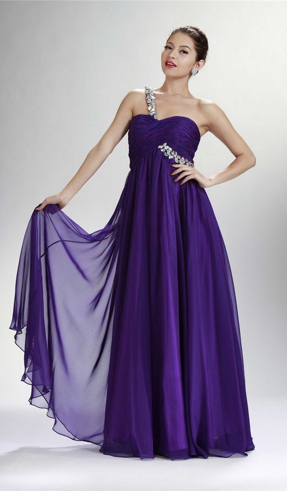 Purple Chiffon Dress | DressedUpGirl.com