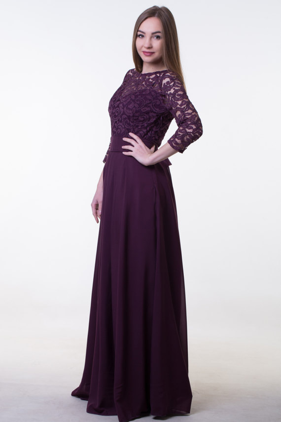 Purple Chiffon Dress | DressedUpGirl.com