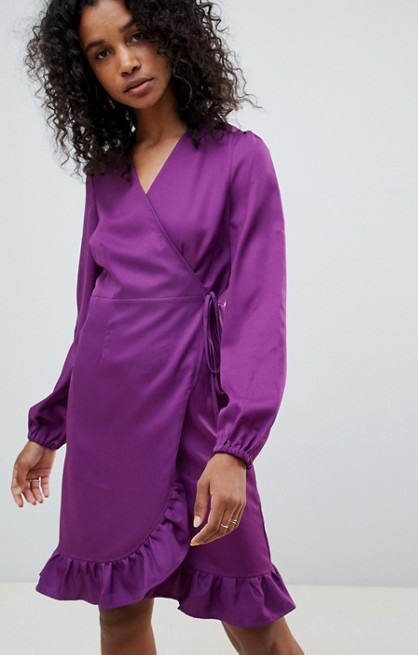 Purple Wrap Dress | DressedUpGirl.com