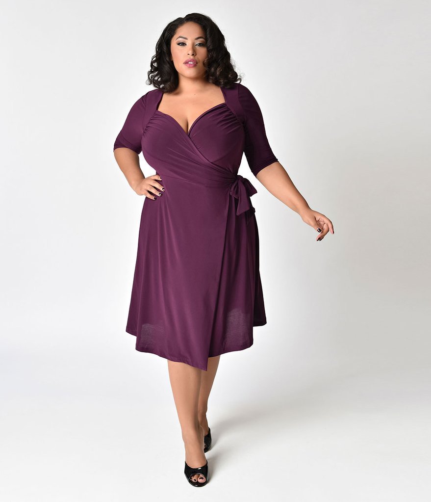 wrap plus size formal dresses