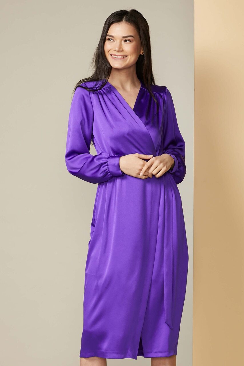 Purple Wrap Dress | DressedUpGirl.com
