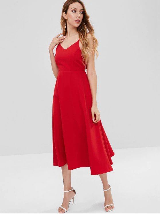 Red Midi Dress | DressedUpGirl.com