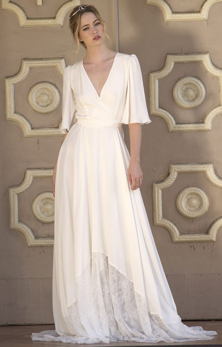 wedding dresses wrap style