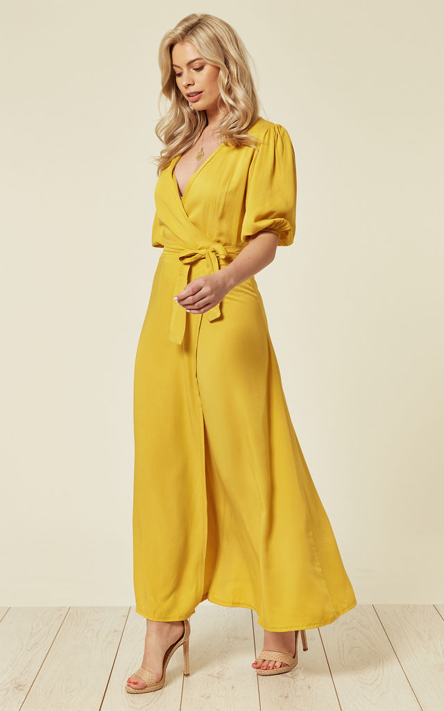 Yellow Wrap Dress | DressedUpGirl.com