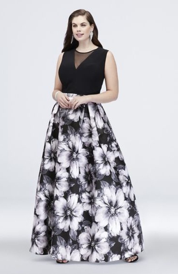 The Alexandra Floral Feather Ball Gown – CFWBOUTIQUE