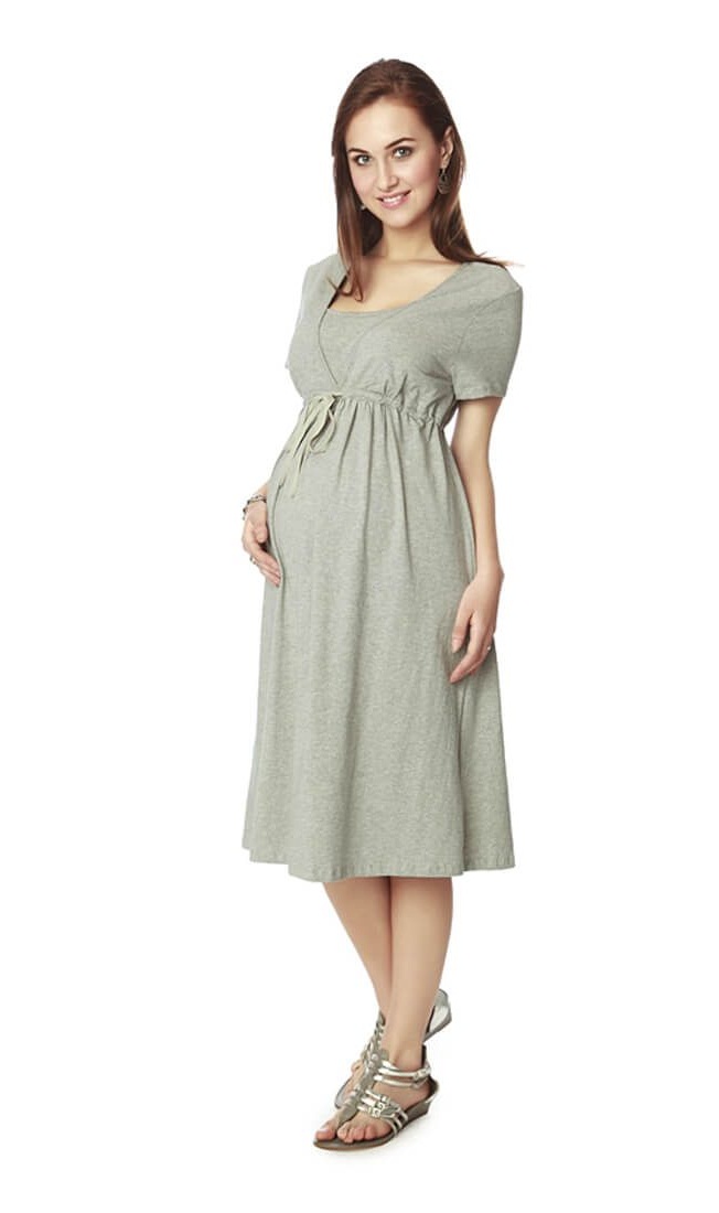 Grey Maternity Dress | DressedUpGirl.com