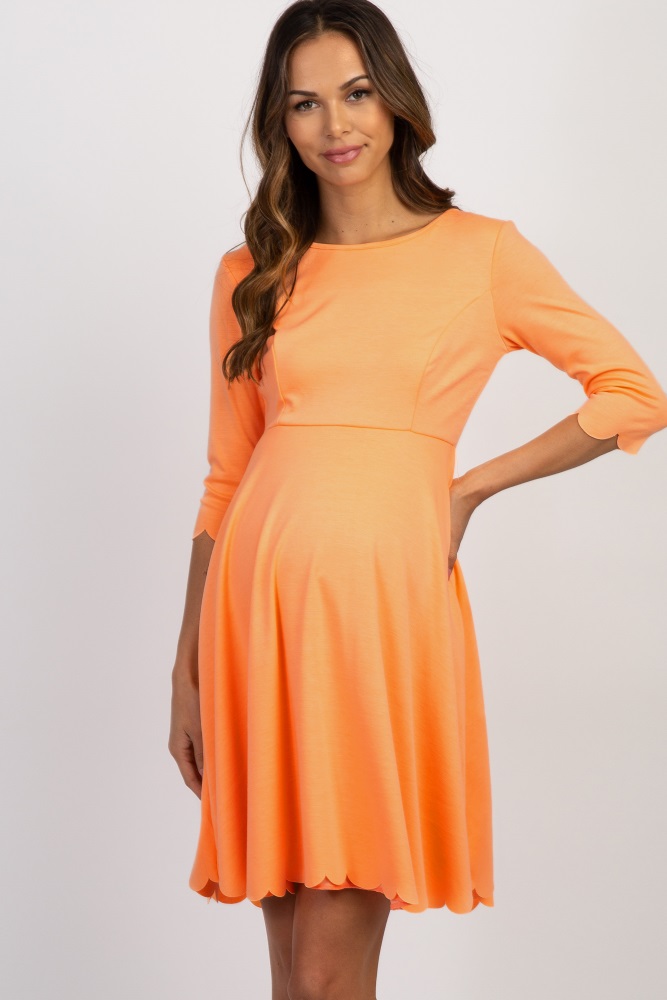 Orange Maternity Dress | DressedUpGirl.com