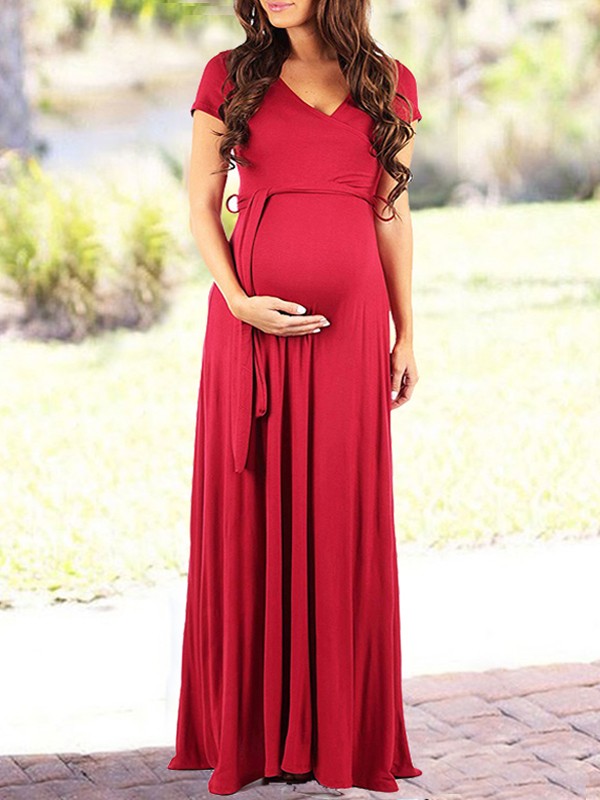 Long Red Maternity Dresses Flash Sales ...