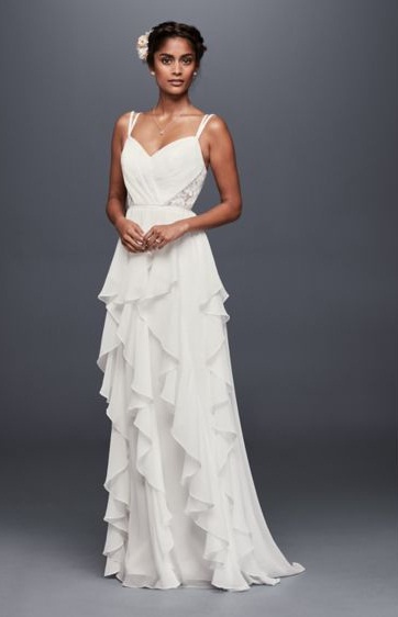 Chiffon Wedding Dress | DressedUpGirl.com