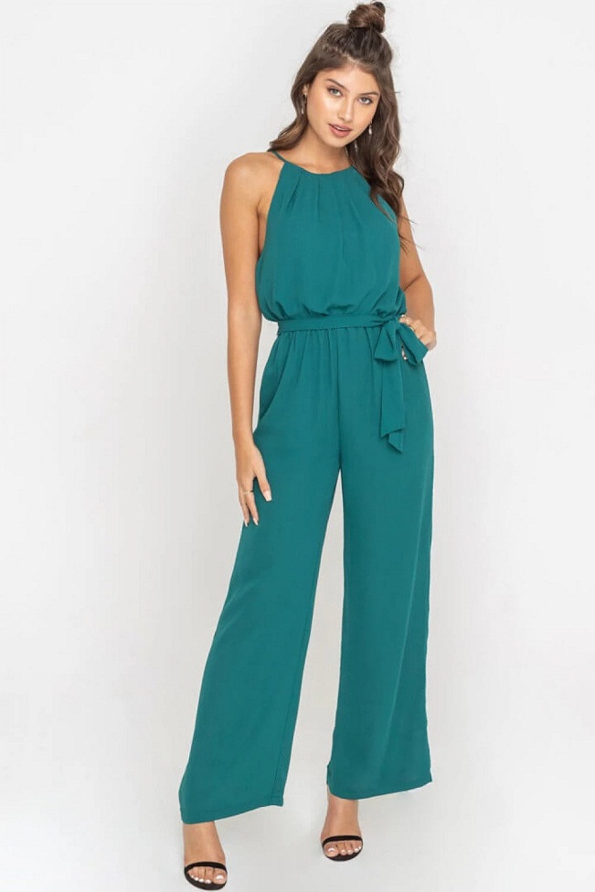 Teal Jumpsuit | DressedUpGirl.com