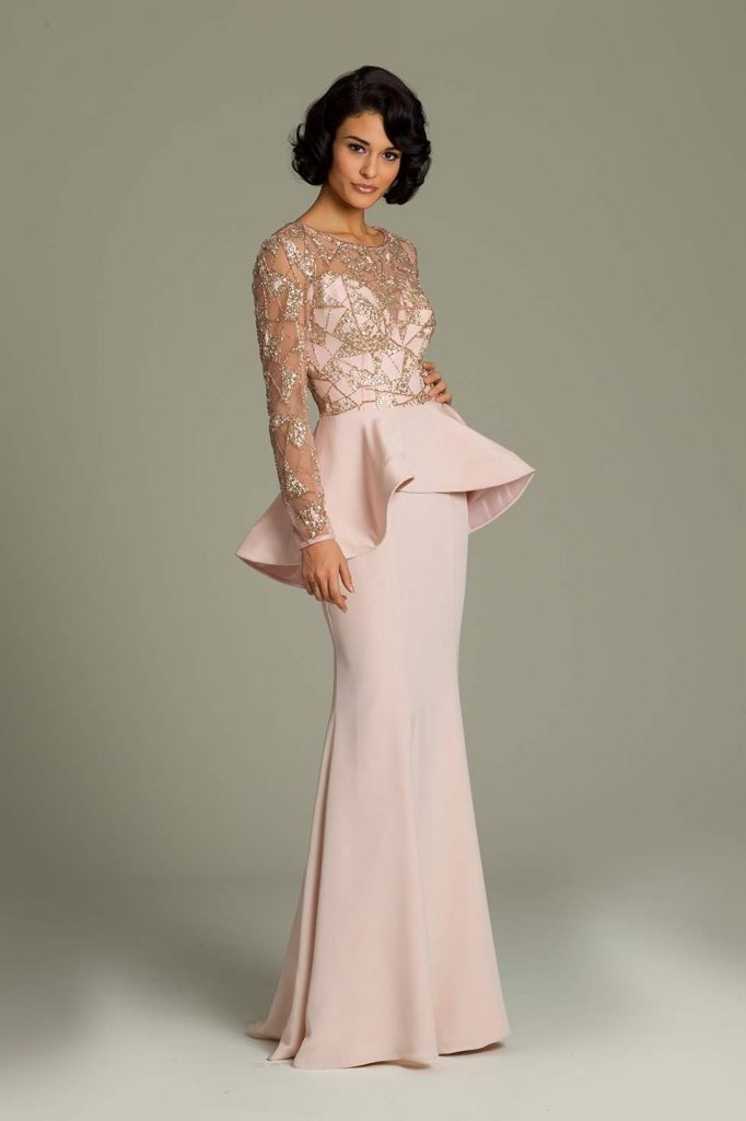 long peplum frock